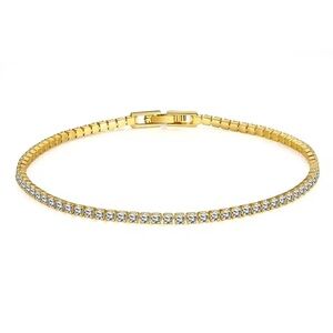 Minimalist 18k Gold Vermeil Tennis Bracelet